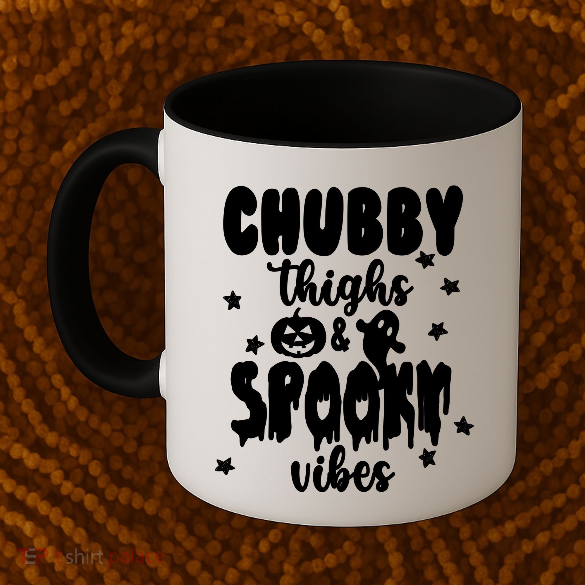 Chubby Thighs And Spooky Vibes Cute Halloween Coffee Mug