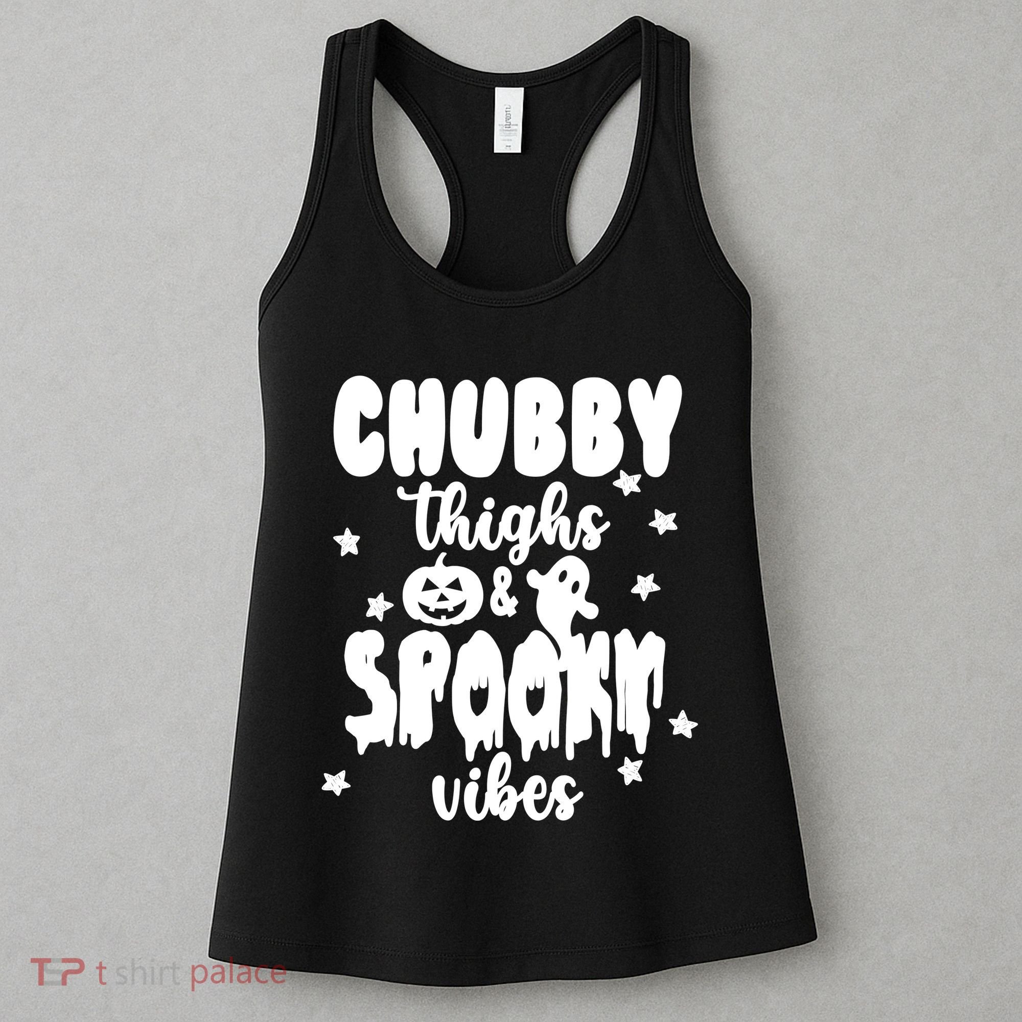 Chubby Thighs And Spooky Vibes Cute Halloween Women's Tank Top