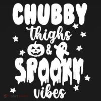 Chubby Thighs And Spooky Vibes Cute Halloween Women's Tank Top thumb 5