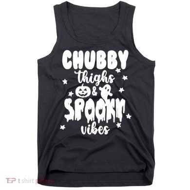 Chubby Thighs And Spooky Vibes Cute Halloween Tank Top