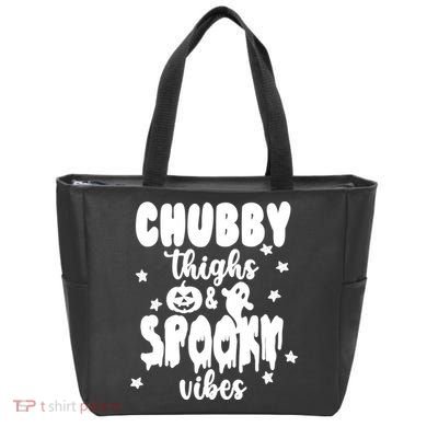 Chubby Thighs And Spooky Vibes Cute Halloween Tote Bag