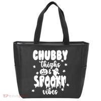 Chubby Thighs And Spooky Vibes Cute Halloween Tote Bag thumb 0