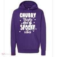 Chubby Thighs And Spooky Vibes Cute Halloween Hoodie thumb 0