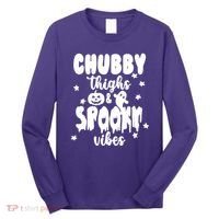 Chubby Thighs And Spooky Vibes Cute Halloween Long Sleeve Shirt thumb 0