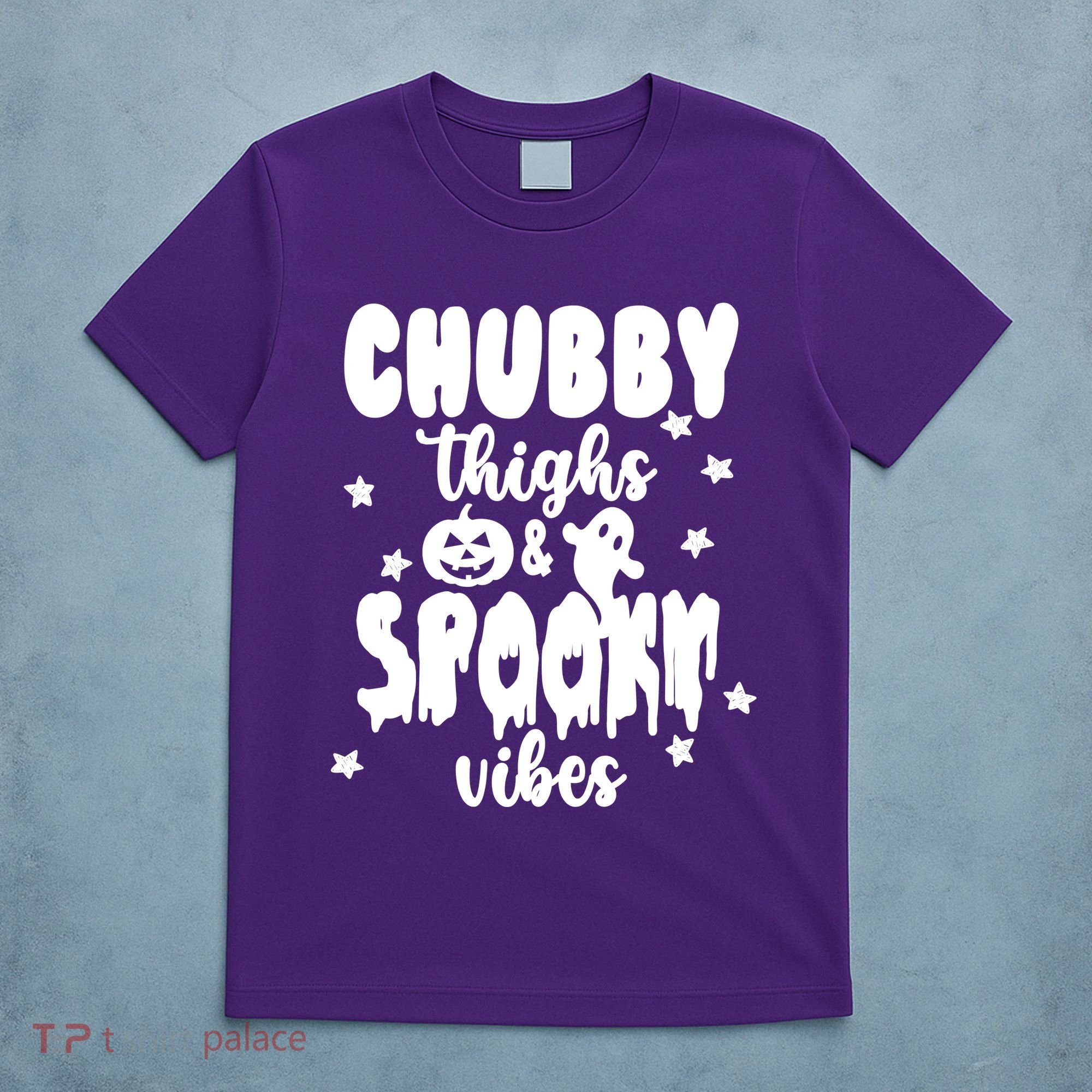 Chubby Thighs And Spooky Vibes Cute Halloween T-Shirt
