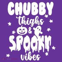Chubby Thighs And Spooky Vibes Cute Halloween Mousepad thumb 1