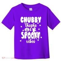Chubby Thighs And Spooky Vibes Cute Halloween Toddler T-Shirt thumb 0