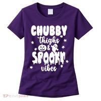 Chubby Thighs And Spooky Vibes Cute Halloween Women's T-Shirt thumb 0