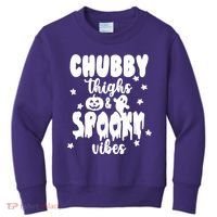 Chubby Thighs And Spooky Vibes Cute Halloween Kids Sweatshirt thumb 0
