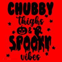 Chubby Thighs And Spooky Vibes Cute Halloween Santa Hat thumb 1