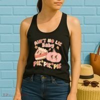 Cute Thanksgiving Aint No Lie Baby Pie Pie Pie Retro Cartoon Pumpkin Pie Women's Tank Top thumb 2