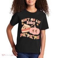Cute Thanksgiving Aint No Lie Baby Pie Pie Pie Retro Cartoon Pumpkin Pie Kids T-Shirt thumb 2