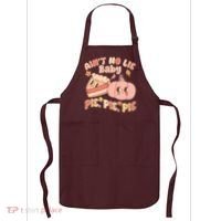 Cute Thanksgiving Aint No Lie Baby Pie Pie Pie Retro Cartoon Pumpkin Pie Apron thumb 0