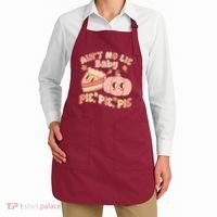 Cute Thanksgiving Aint No Lie Baby Pie Pie Pie Retro Cartoon Pumpkin Pie Apron thumb 2