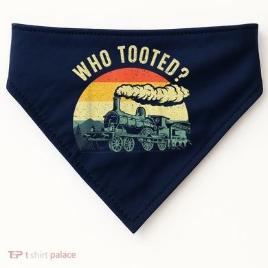 Cute Train Art Train Collector Train Lover USA-Made Doggie Bandana