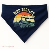 Cute Train Art Train Collector Train Lover USA-Made Doggie Bandana thumb 0