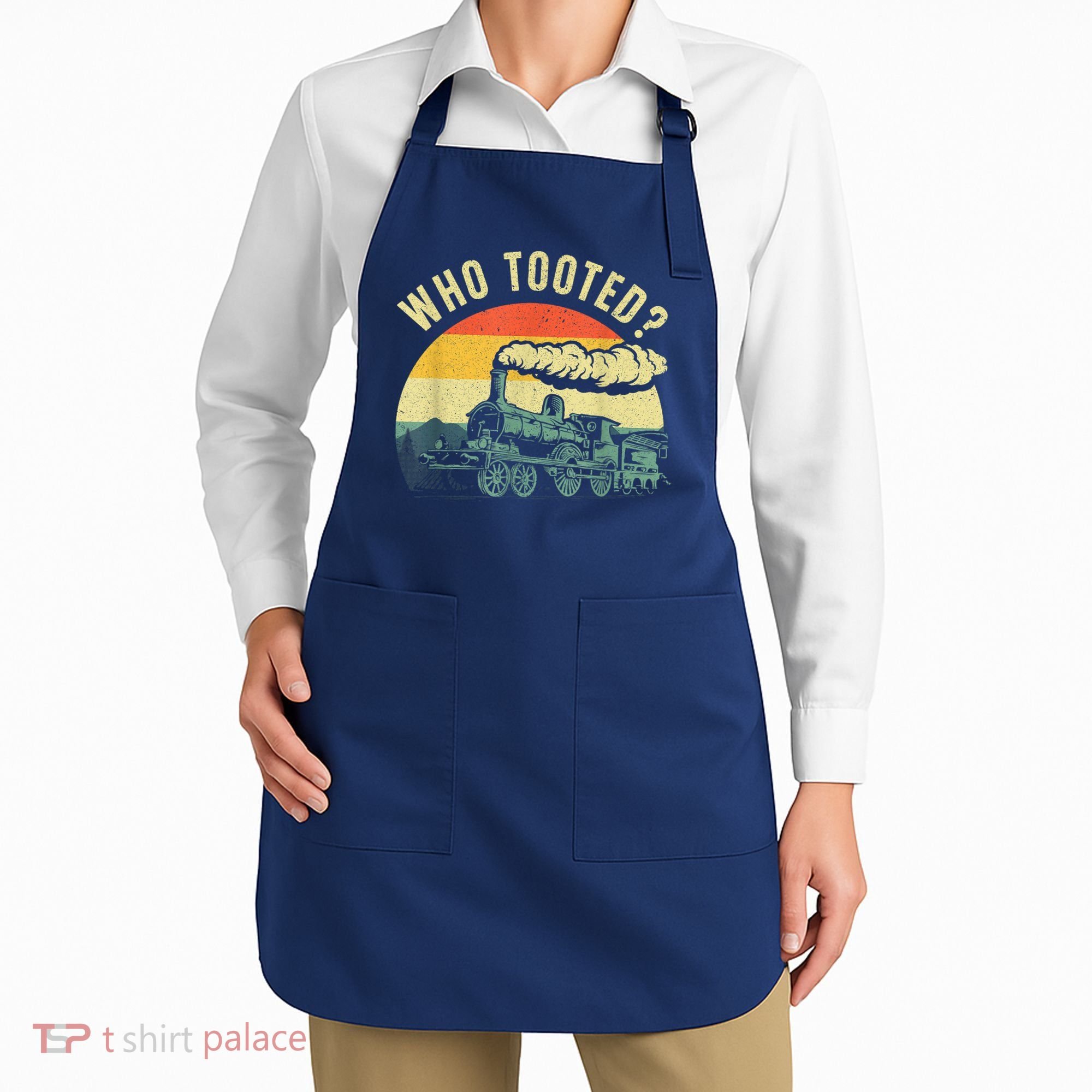 Cute Train Art Train Collector Train Lover Apron