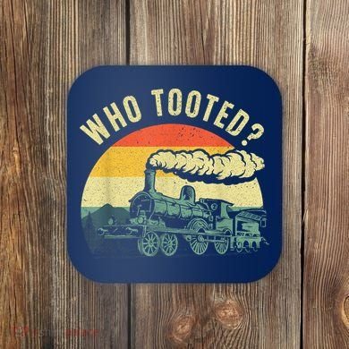 Cute Train Art Train Collector Train Lover Coaster