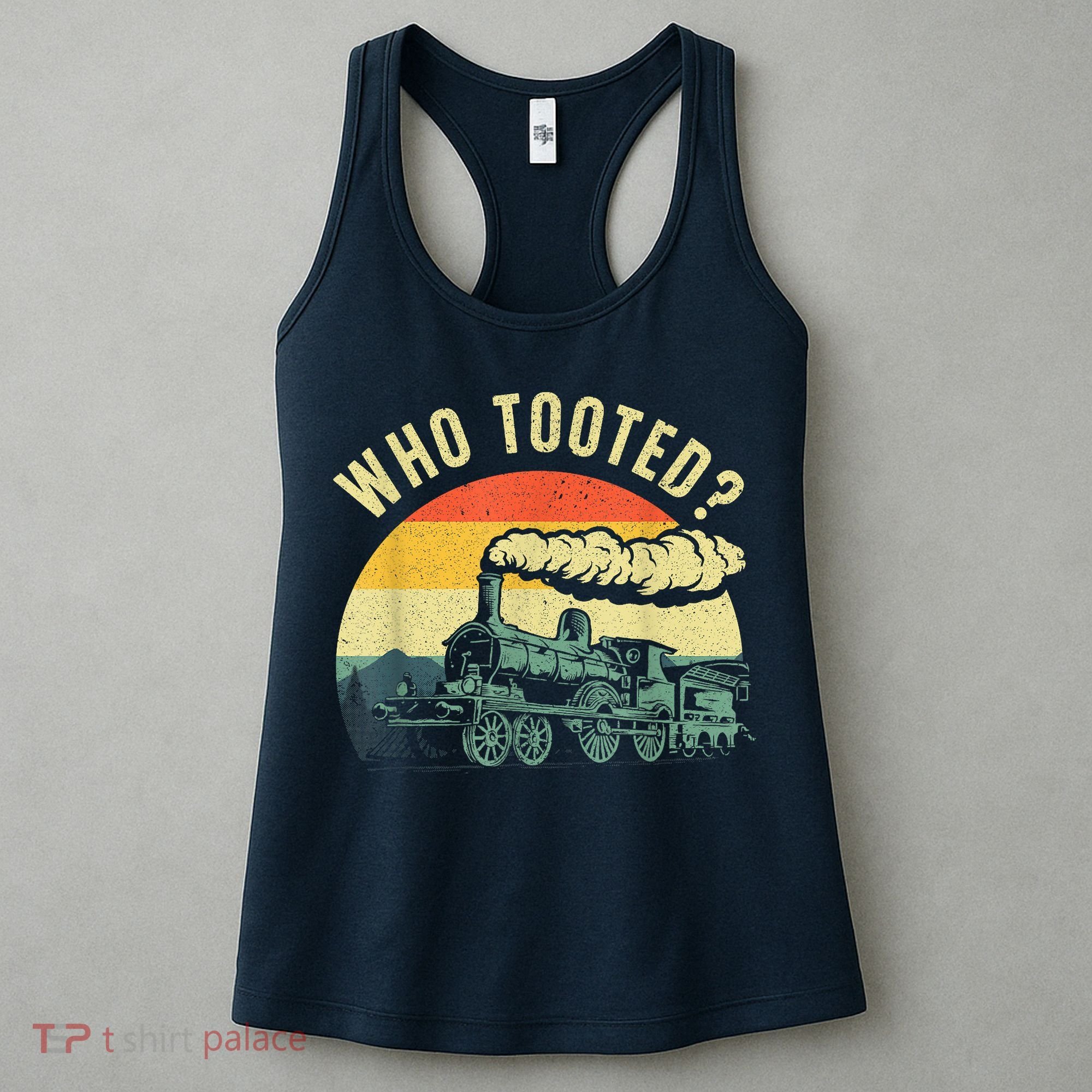 Cute Train Art Train Collector Train Lover Women's Tank Top