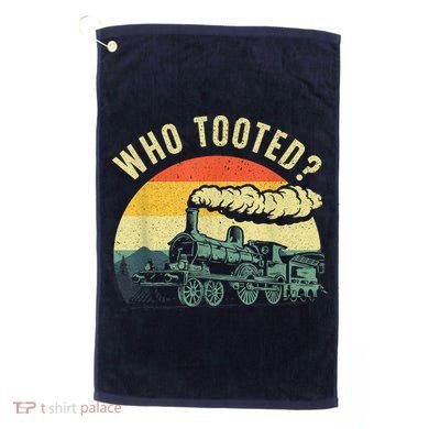 Cute Train Art Train Collector Train Lover Golf Towel