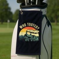 Cute Train Art Train Collector Train Lover Golf Towel thumb 2
