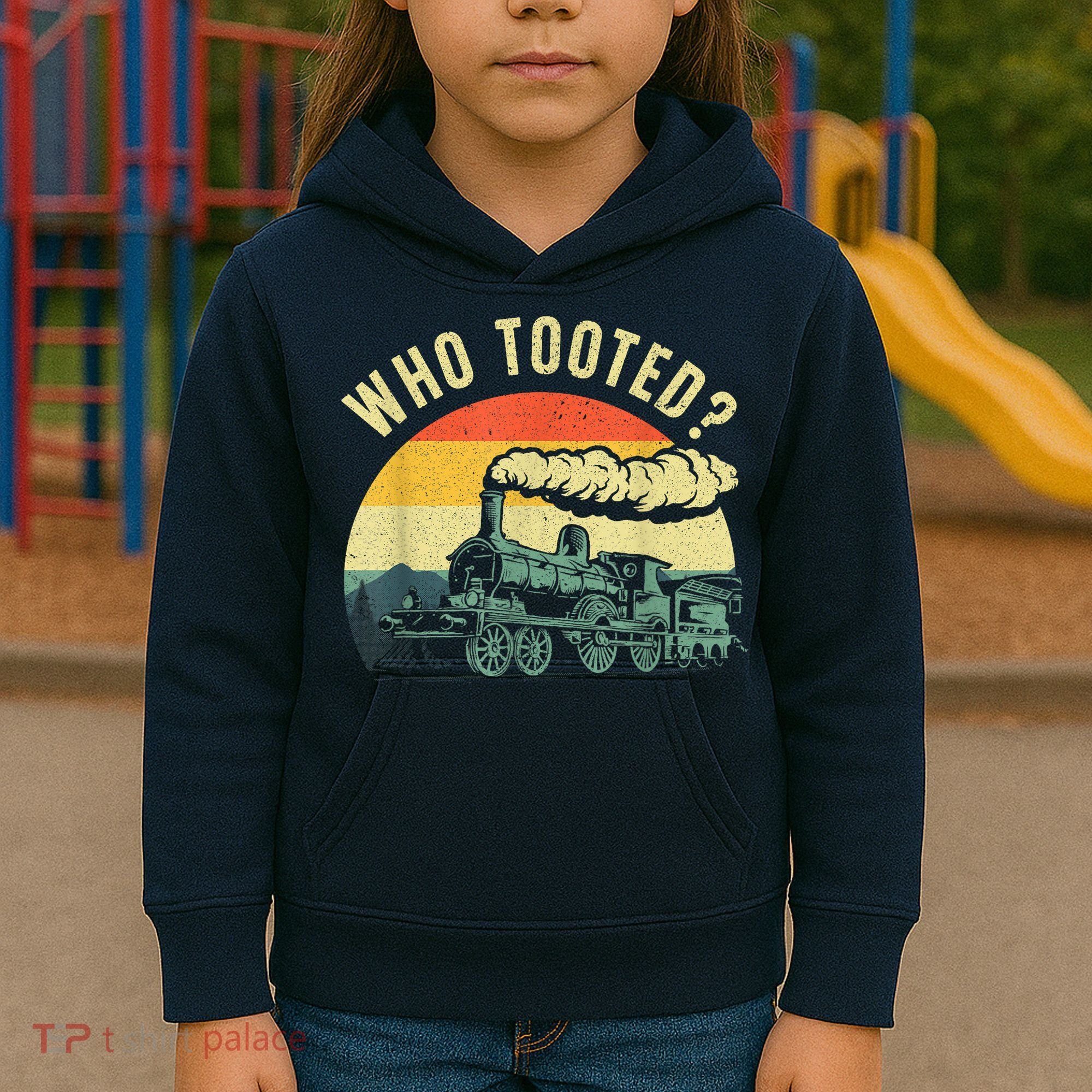 Cute Train Art Train Collector Train Lover Kids Hoodie