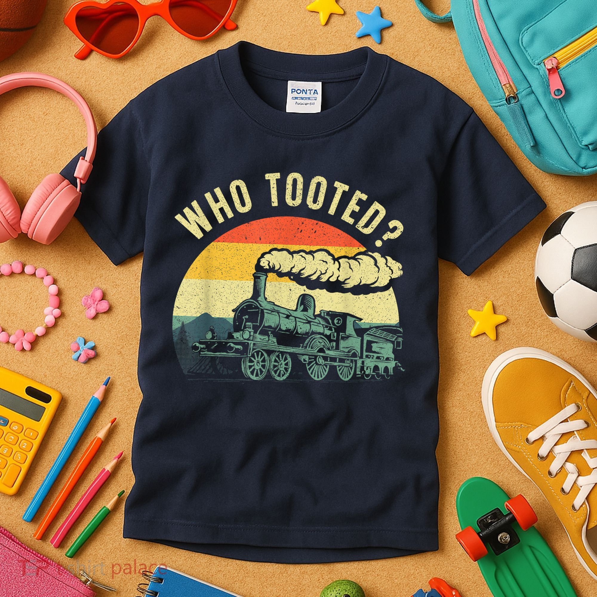 Cute Train Art Train Collector Train Lover Kids T-Shirt
