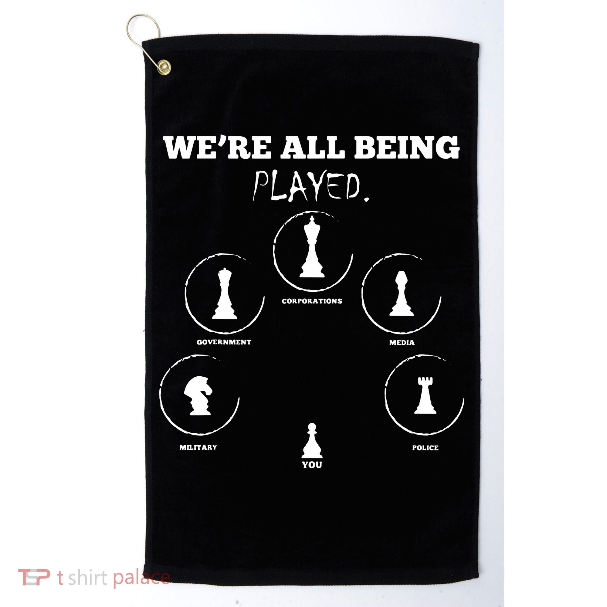 Conspiracy Theorist Anti Government Conspiracy Chess Golf Towel