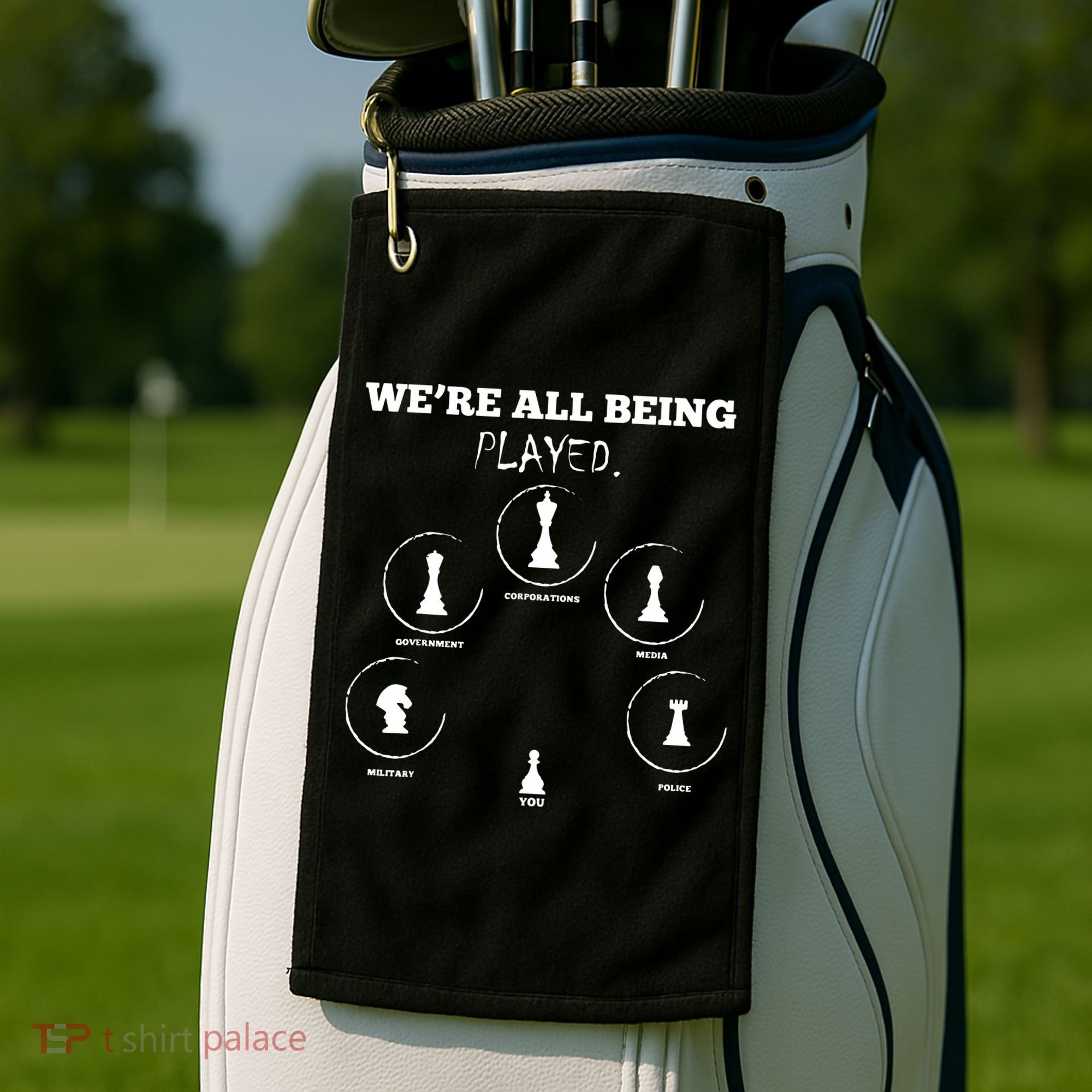 Conspiracy Theorist Anti Government Conspiracy Chess Golf Towel
