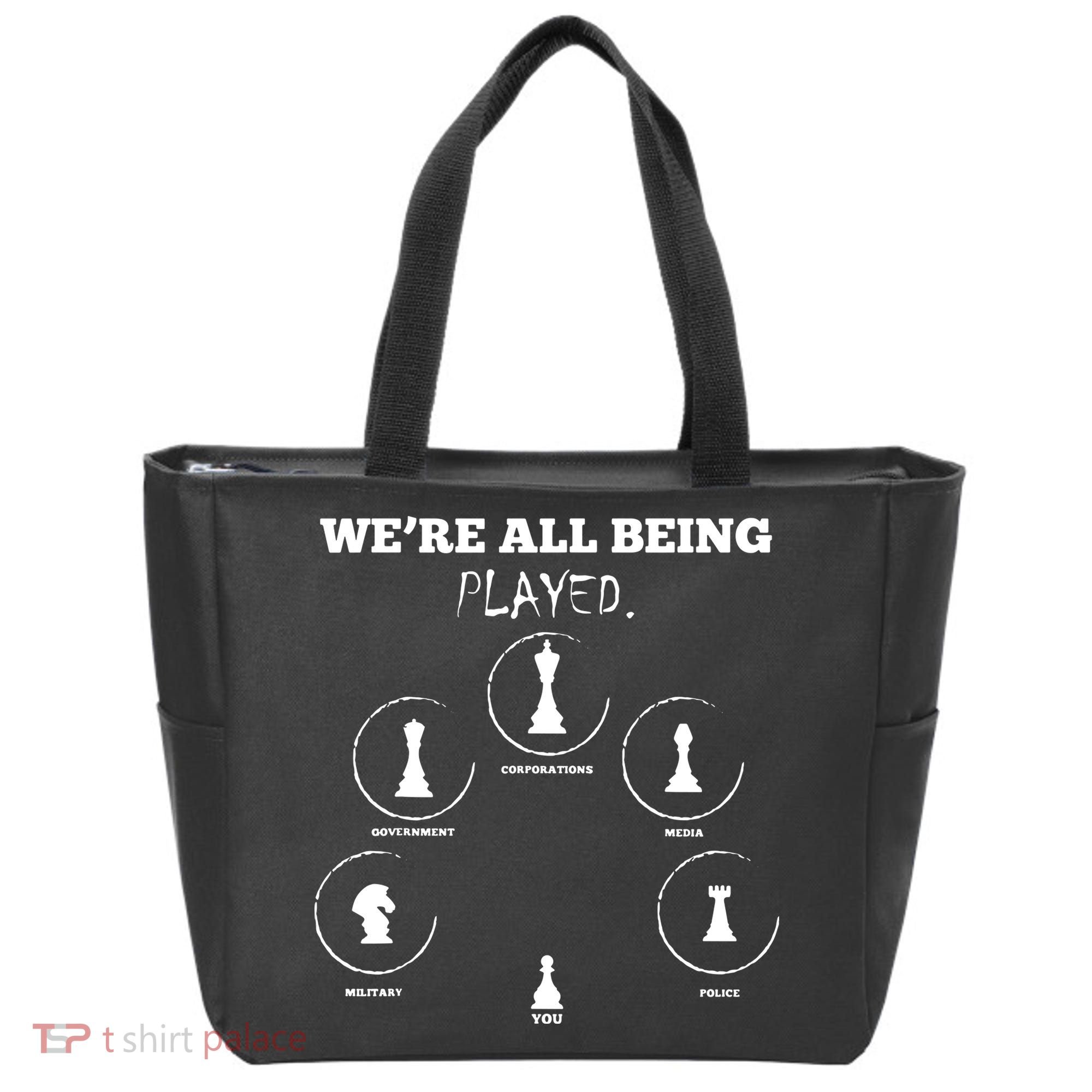 Conspiracy Theorist Anti Government Conspiracy Chess Tote Bag