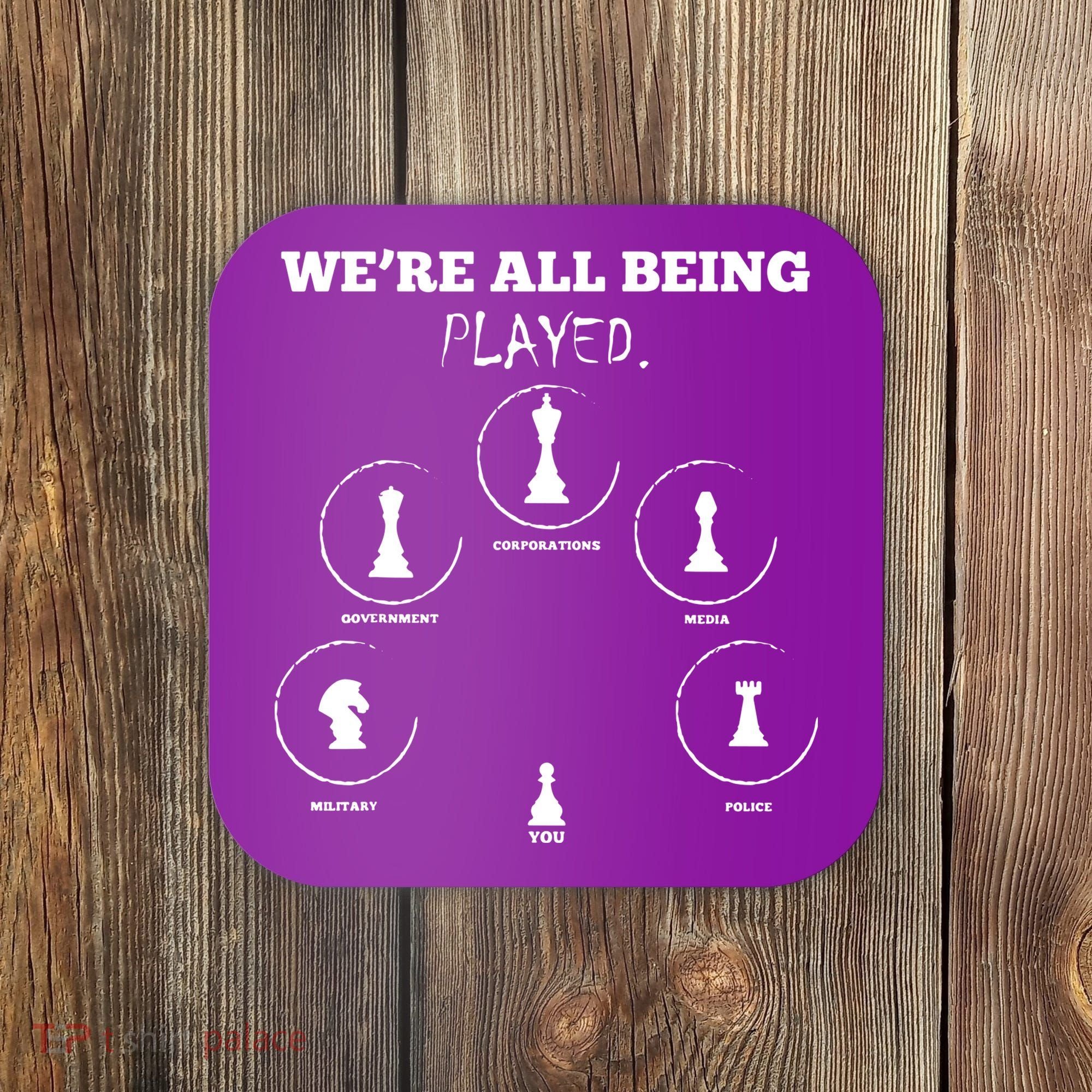 Conspiracy Theorist Anti Government Conspiracy Chess Coaster