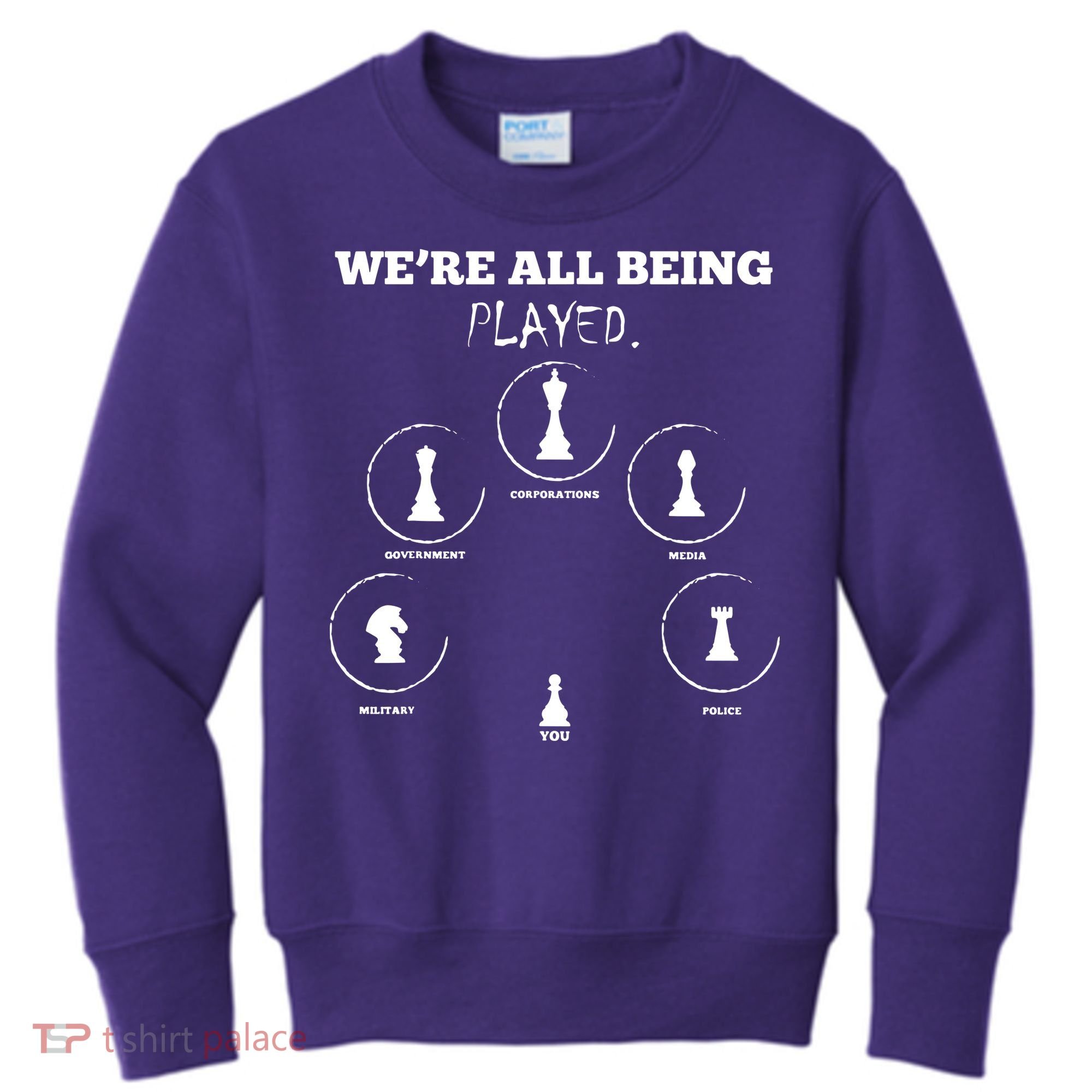 Conspiracy Theorist Anti Government Conspiracy Chess Kids Sweatshirt