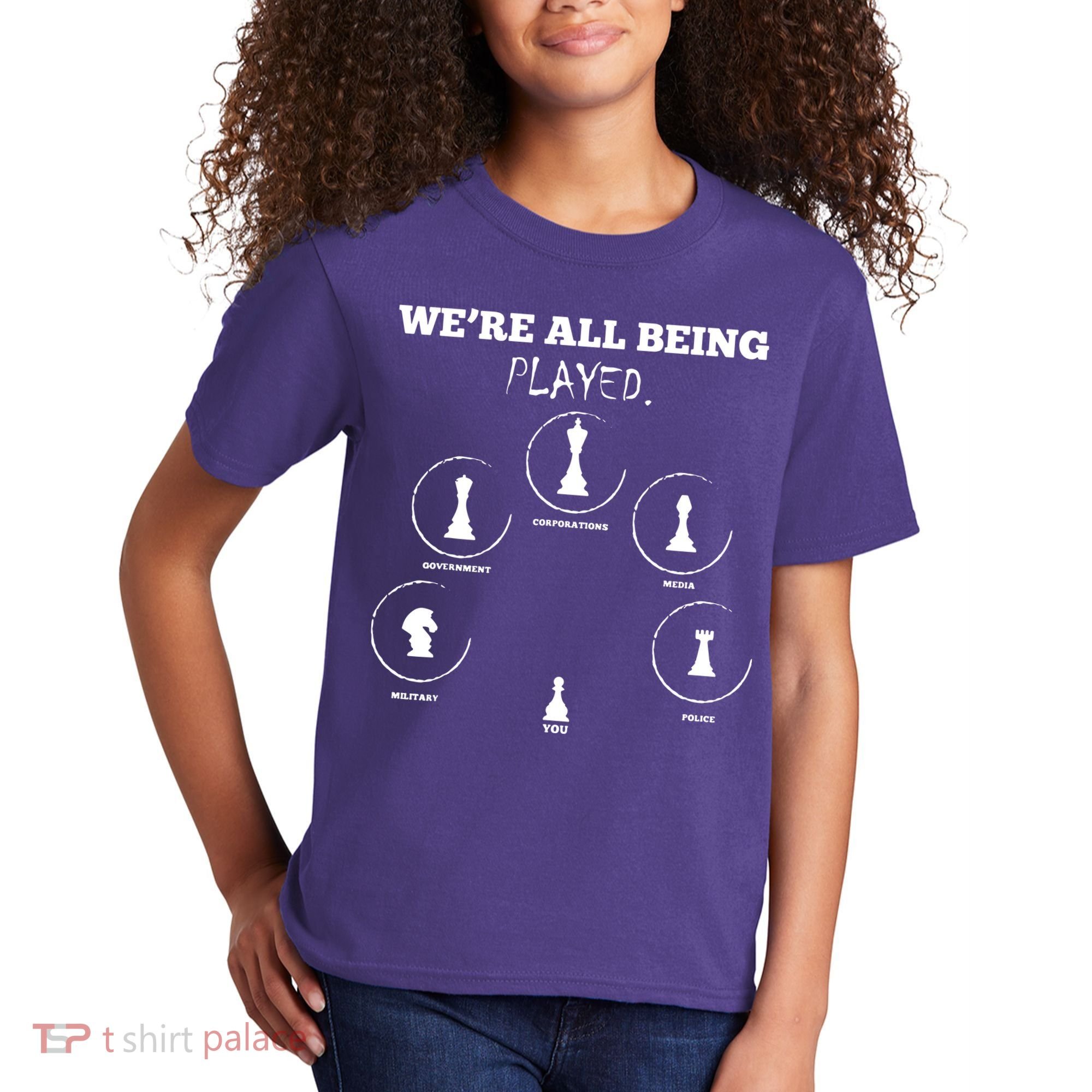 Conspiracy Theorist Anti Government Conspiracy Chess Kids T-Shirt
