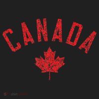 Canada Text And Leaf Distressed Red Print Women's Sweatshirt thumb 2