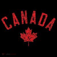 Canada Text And Leaf Distressed Red Print Tank Top thumb 6