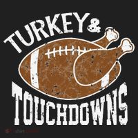 Cute Turkey And Touchdowns Funny Thanksgiving Football Hat thumb 2