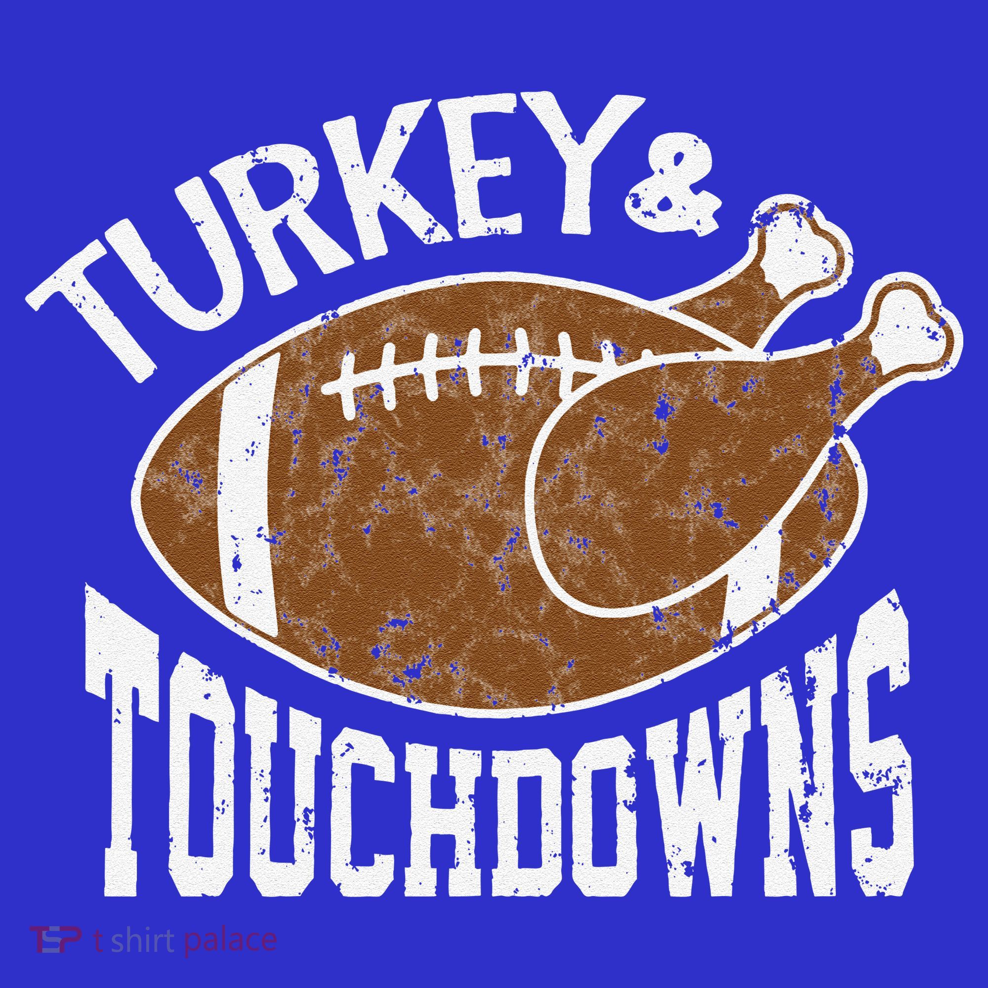 Cute Turkey And Touchdowns Funny Thanksgiving Football Mousepad