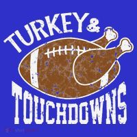 Cute Turkey And Touchdowns Funny Thanksgiving Football Women's Tank Top thumb 5