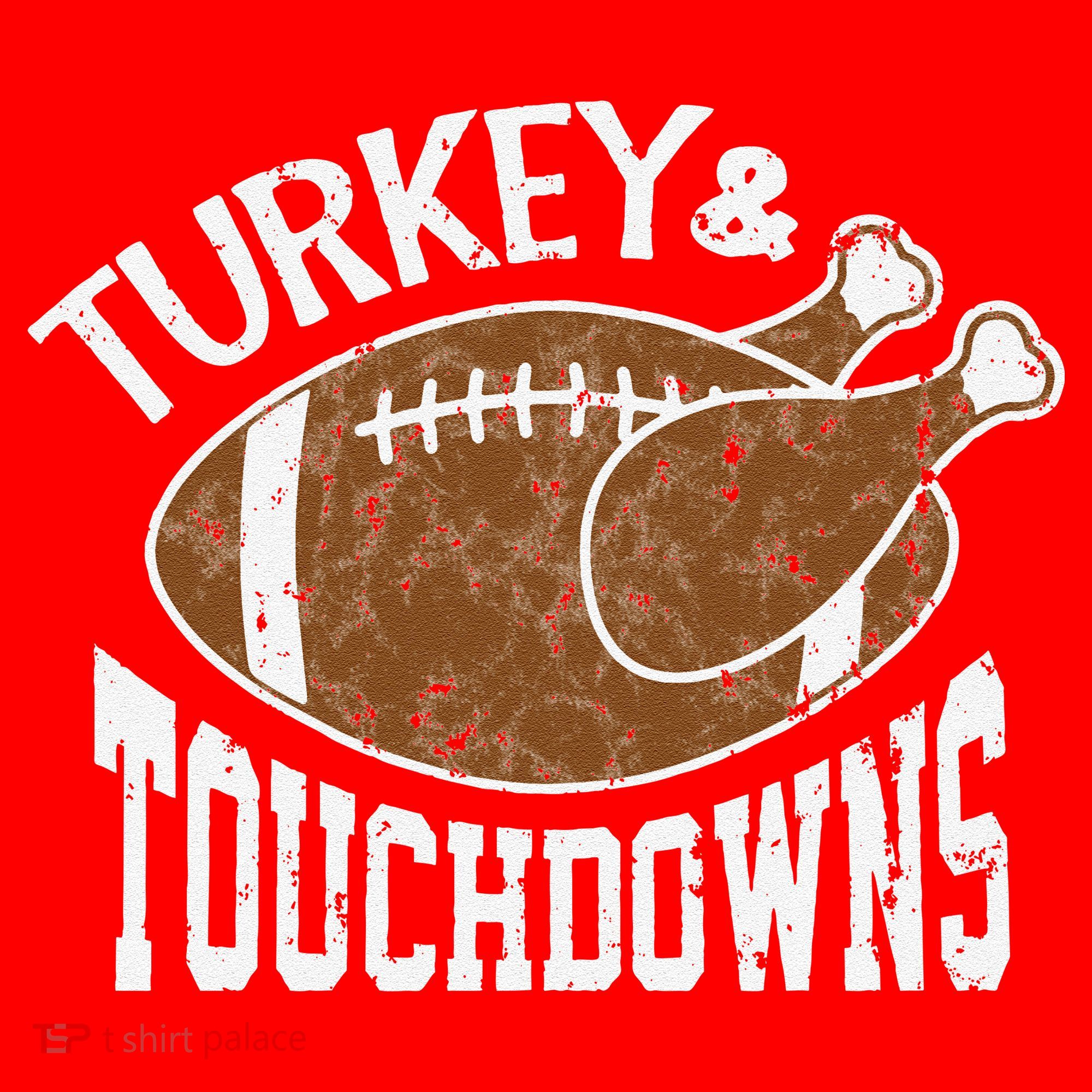 Cute Turkey And Touchdowns Funny Thanksgiving Football Santa Hat