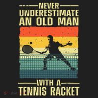 Cool Tennis Art For Grandpa Tennis Player Racket Beanie thumb 2
