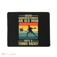 Cool Tennis Art For Grandpa Tennis Player Racket Mousepad thumb 0