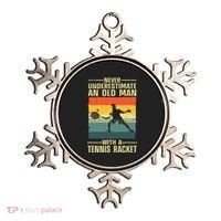 Cool Tennis Art For Grandpa Tennis Player Racket Ornament thumb 0