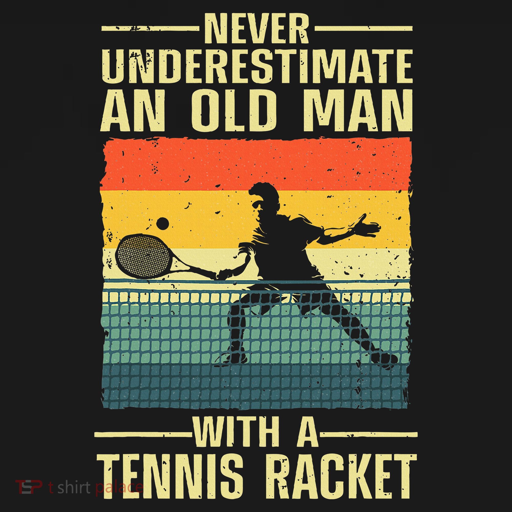 Cool Tennis Art For Grandpa Tennis Player Racket Ornament