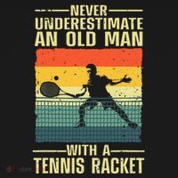 Cool Tennis Art For Grandpa Tennis Player Racket Visor thumb 3