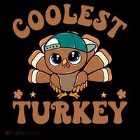 Coolest Turkey At The Table Retro Cute Thanksgiving Coffee Mug thumb 5