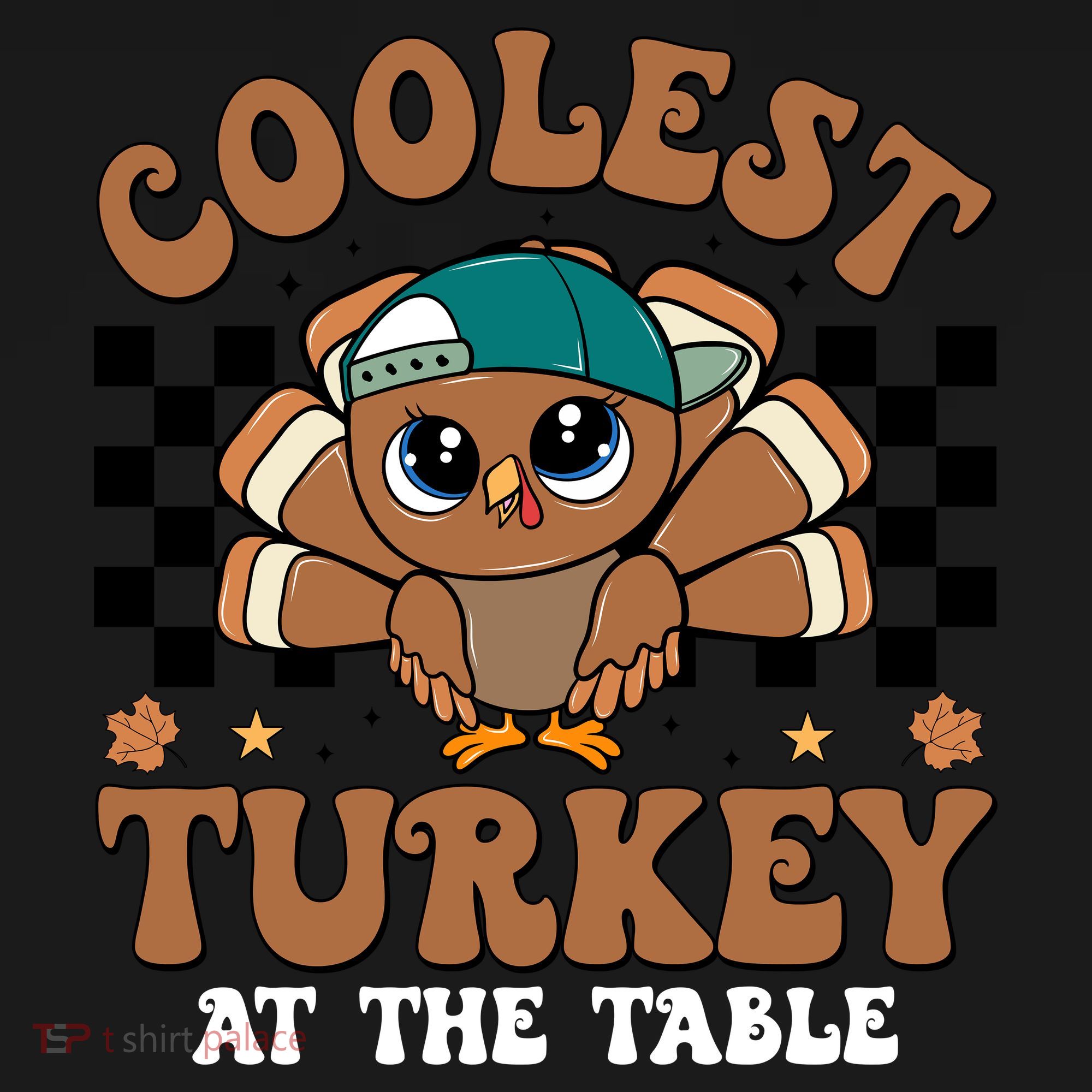 Coolest Turkey At The Table Retro Cute Thanksgiving Baby Bodysuit