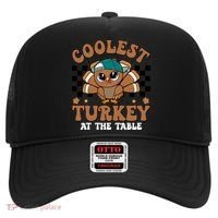 Coolest Turkey At The Table Retro Cute Thanksgiving Hat thumb 0