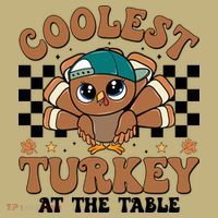 Coolest Turkey At The Table Retro Cute Thanksgiving Sweatshirt thumb 2