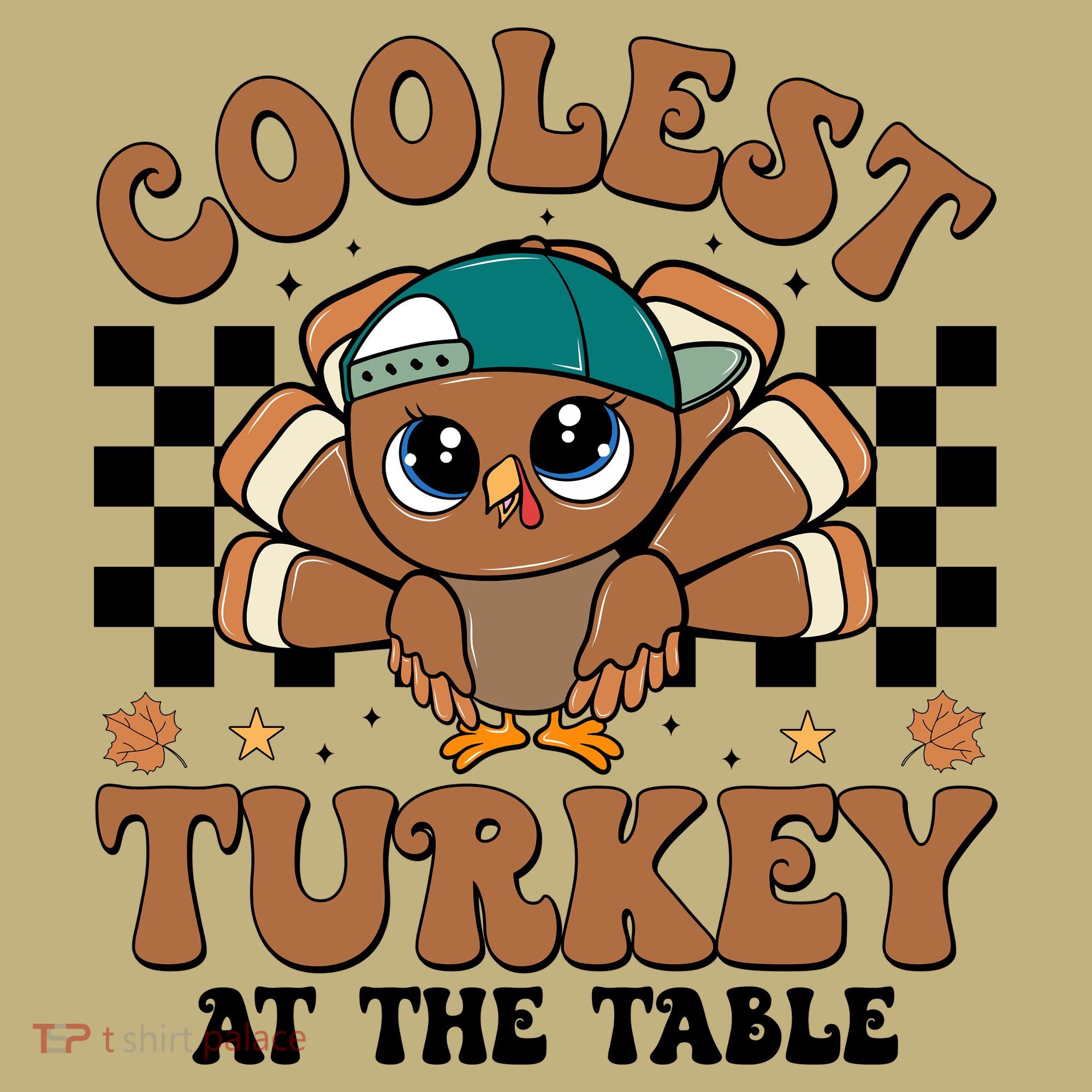 Coolest Turkey At The Table Retro Cute Thanksgiving Mousepad