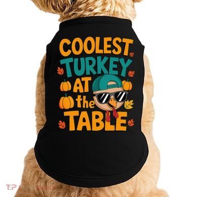 Coolest Turkey At The Table Funny Doggie Tank